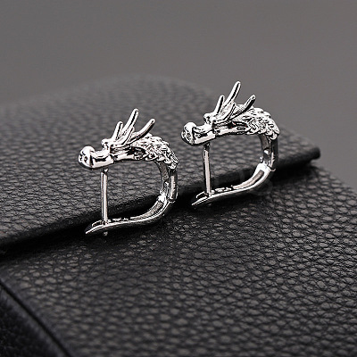 Alloy Dragon Hoop Earrings LS-DRAG-PW0001-78P-1