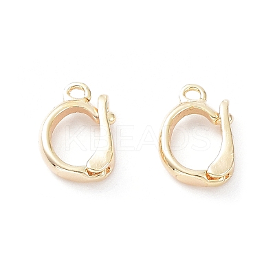 Rack Plating Brass Fold Over Clasps KK-A183-09G-1