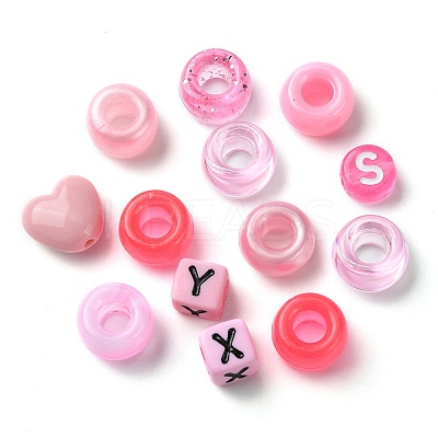 200Pcs 10 Styles Plastic Pearlized Beads FIND-FS0002-34-1