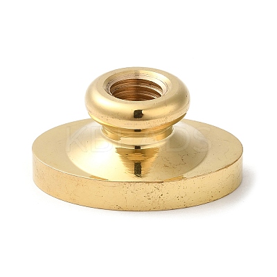 Golden Plated Wax Seal Brass Stamp Head AJEW-C031-01F-1