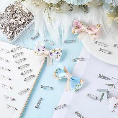 120Pcs Iron Brooch Findings IFIN-SP0001-38P-1