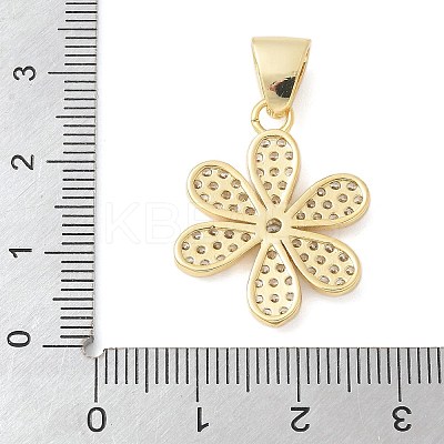 Brass Micro Pave Cubic Zirconia Pendants KK-K298-37G-1