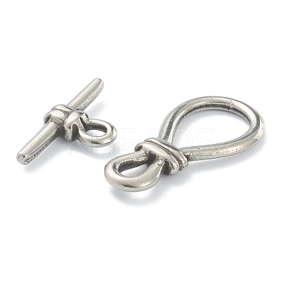 Non-Tarnish 304 Stainless Steel Toggle Clasps LS-STAS-B020-09P-1