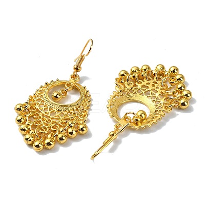 Golden Alloy Chandelier Earrings EJEW-D092-03A-G-1