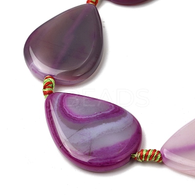Natural Banded Agate Beads Strands G-F825-F01-01B-1