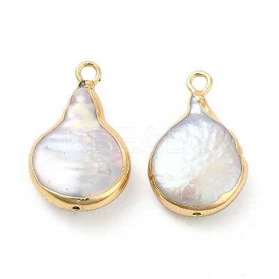 Baroque Natural Keshi Pearl Pendants PEAR-P004-37KCG-1