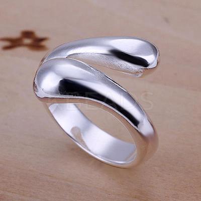 Classic Adjustable Brass Cuff Rings RJEW-BB12036-1