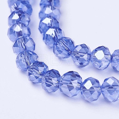 Electroplate Glass Beads Strands EGLA-A034-T6mm-A17-1