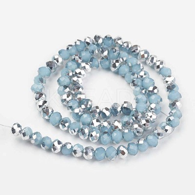 Electroplate Glass Beads Strands EGLA-A034-J8mm-M06-1