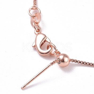 Brass Venetian Chain NJEW-E151-04RG-1