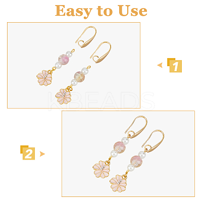 20Pcs Brass Earring Hooks KK-FH0007-17G-1