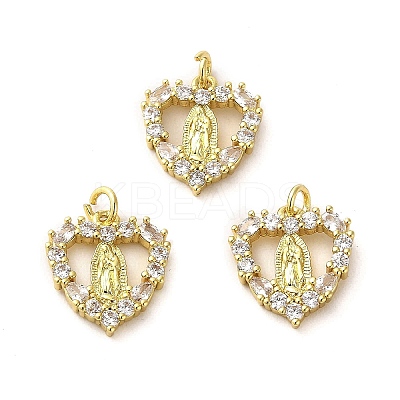 Rack Plating Real 18K Gold Plated Brass Pendants KK-B077-08G-1