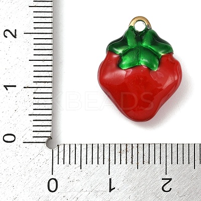Brass Enamel Pendants KK-R224-14A-G-1
