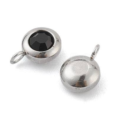 304 Stainless Steel Rhinestone Charms STAS-Z009-04-02P-1