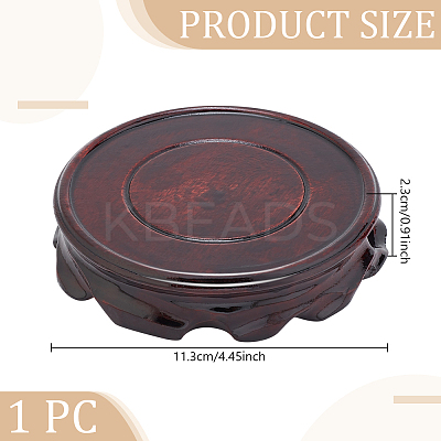 Wood Plant Flower Pot Base Buddha Statue Display Pedestals AJEW-WH0419-30A-1