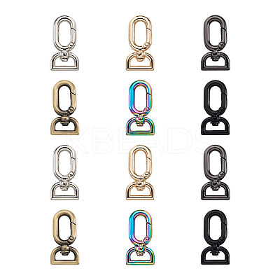 12Pcs 6 Colors Zinc Alloy Swivel Clasps FIND-BY0001-06-1