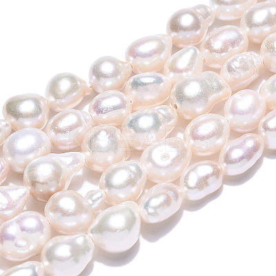 Natural Baroque Pearl Keshi Pearl Beads Strands X1-PEAR-S020-F01-01-1
