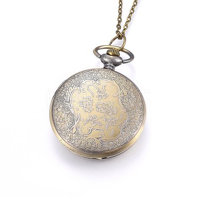 Alloy Pendant Necklace Quartz Pocket Watches WACH-F051-09AB-1