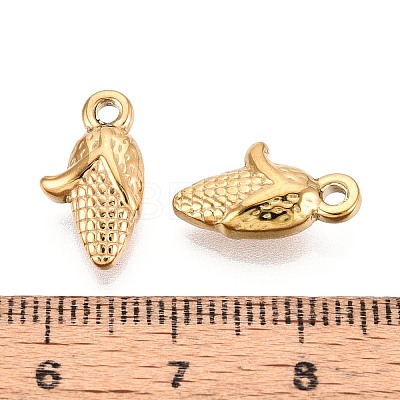 304 304 Stainless Steel Corn Charms STAS-T067-46G-1
