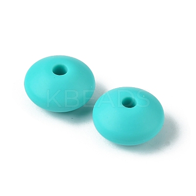 Rondelle Food Grade Eco-Friendly Silicone Focal Beads SIL-F003-07E-1