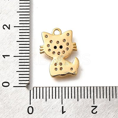 Brass Micro Pave Cubic Zirconia Pendants KK-K294-04G-1