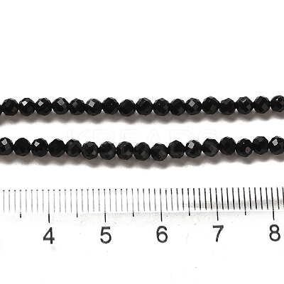 Natural Black Onyx Beads Strands X-G-K020-3mm-30-1