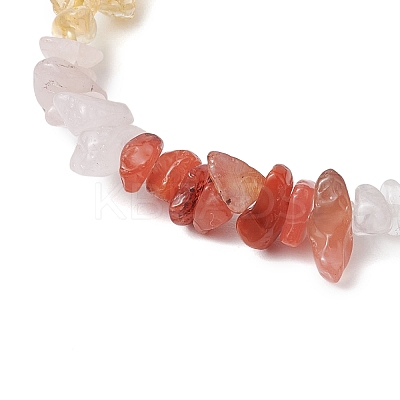 9Pcs 9 Styles Natural Mixed Gemstone Chips Stretch Bracelets Set BJEW-JB11061-1