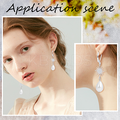 40Pcs 2 Styles Brass Leverback Earring Findings DIY-CN0002-85S-1