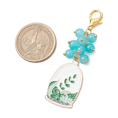 2Pcs Alloy Enamel Pendant Decorations HJEW-JM03287-1