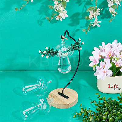 Glass Hanging Hydroponic Vases AJEW-WH0752-090A-1