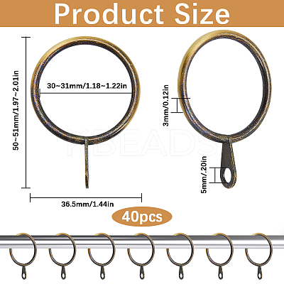 Iron Drape Sliding Eyelet Rings IFIN-SP0001-17A-BAB-1