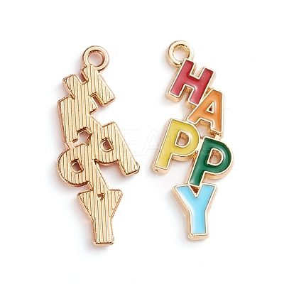 Alloy Enamel Pendants ENAM-WH0047-36KCG-1