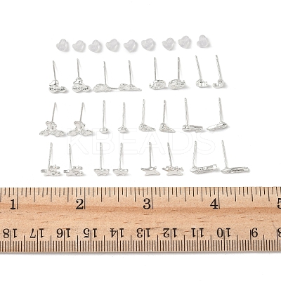 2 Pairs Alloy Stud Earrings for Women EJEW-FS0001-27L-1