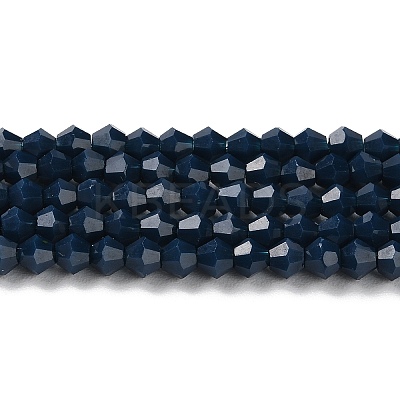 Opaque Solid Color Imitation Jade Glass Beads Strands GLAA-F029-P4mm-09-1