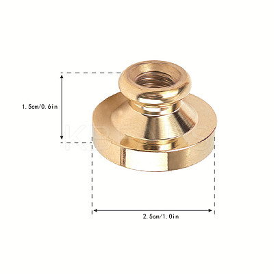 Wax Seal Brass Stamp Head AJEW-WH0209-507-1