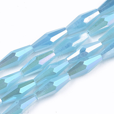 Electroplate Glass Beads Strands EGLA-S194-03A-B03-1