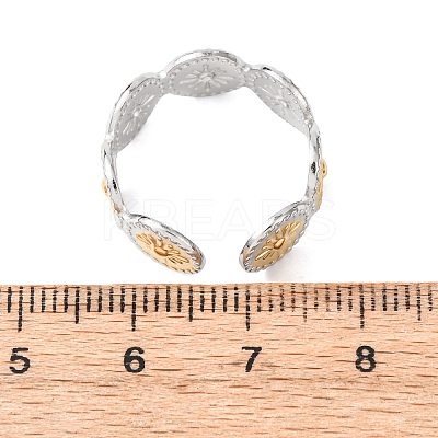 304 Stainless Steel Cuff Open Rings LS-RJEW-H266-04C-GP-1