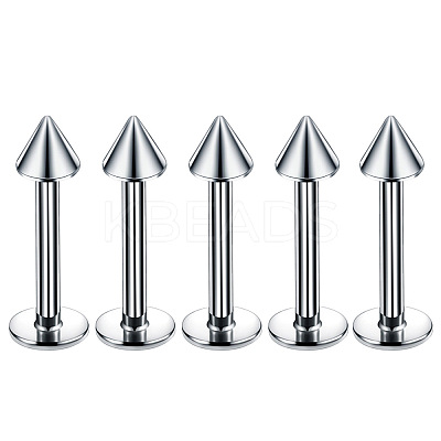 304 Stainless Steel Cone Internally Threaded Labrets for Women Men WG9B6EB-05-1