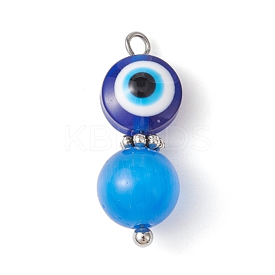 Evil Eye Resin Pendants PALLOY-JF02330-1
