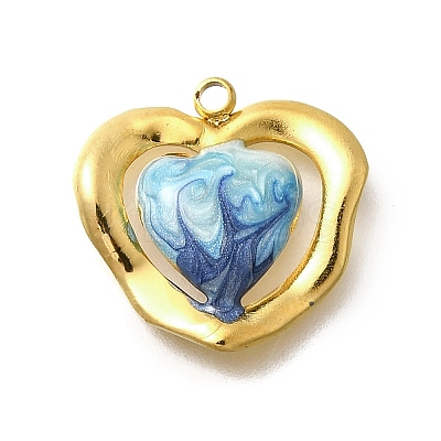304 Stainless Steel Enamel Pendants LS-STAS-Q347-15G-02-1