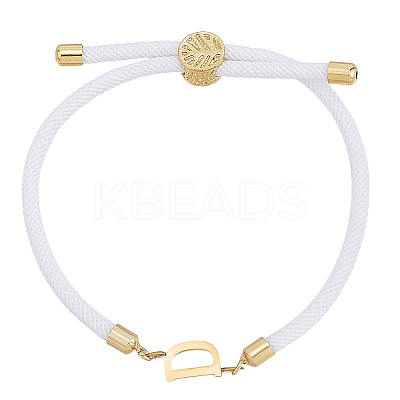 1pc Adjustable Nylon Cord Slider Bracelets for Women BJEW-LP0001-33D-G-1