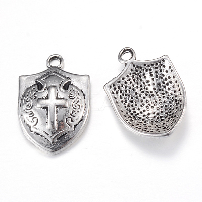Tibetan Style Alloy Pendants X-TIBEP-Q062-14AS-RS-1