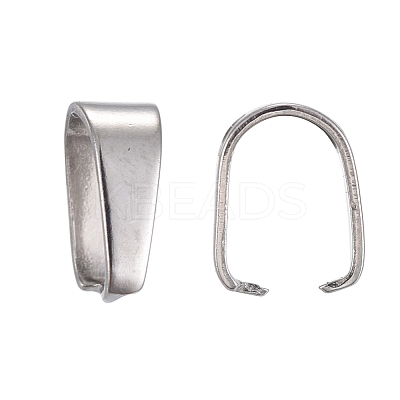 Tarnish Resistant 201 Stainless Steel Snap on Bails for Pendant Making X-STAS-K146-067-3x7mm-1