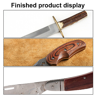 Unfinished Sandalwood for Knife Handle Crafts WOOD-WH0036-07-1