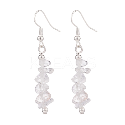 Natural Quartz Crystal Chips Beaded Jewelry Set SJEW-JS01232-05-1