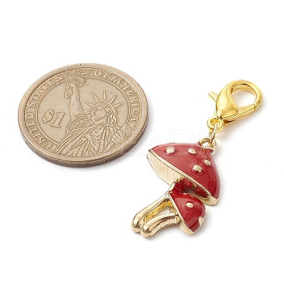 Eco-Friendly Alloy Enamel Pendant Decorations HJEW-JM01800-1