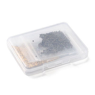 2200Pcs 4 Style Brass Crimp Beads KK-FS0001-19-1