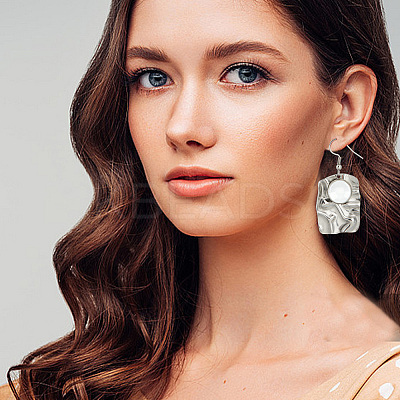 8 Pairs 4 Styles Blank Glass Dome Dangle Earrings EJEW-AB00027-1
