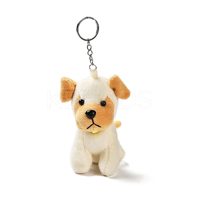 Cartoon PP Cotton Plush Simulation Soft Stuffed Animal Toy Dog Pendants Decorations LS-HJEW-K043-06-1