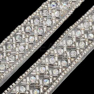 Polyester Flower Lace Trims OCOR-A007-30-1
